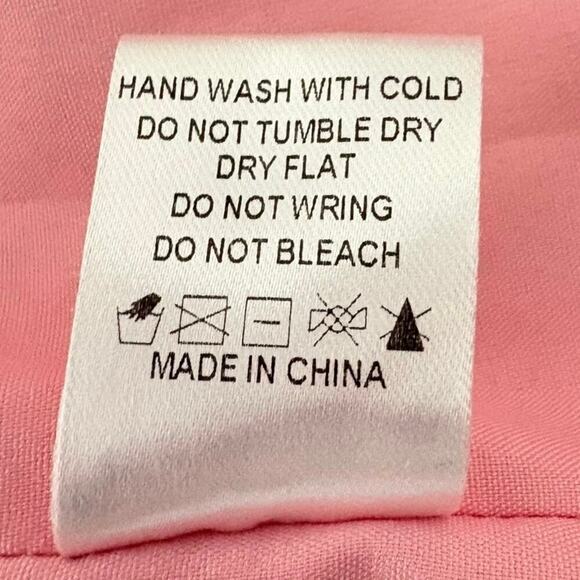 Lena Cowl Neck Draped Mini Dress Sz M Powder Pink Modern Wedding Guest Summer - Picture 7 of 8